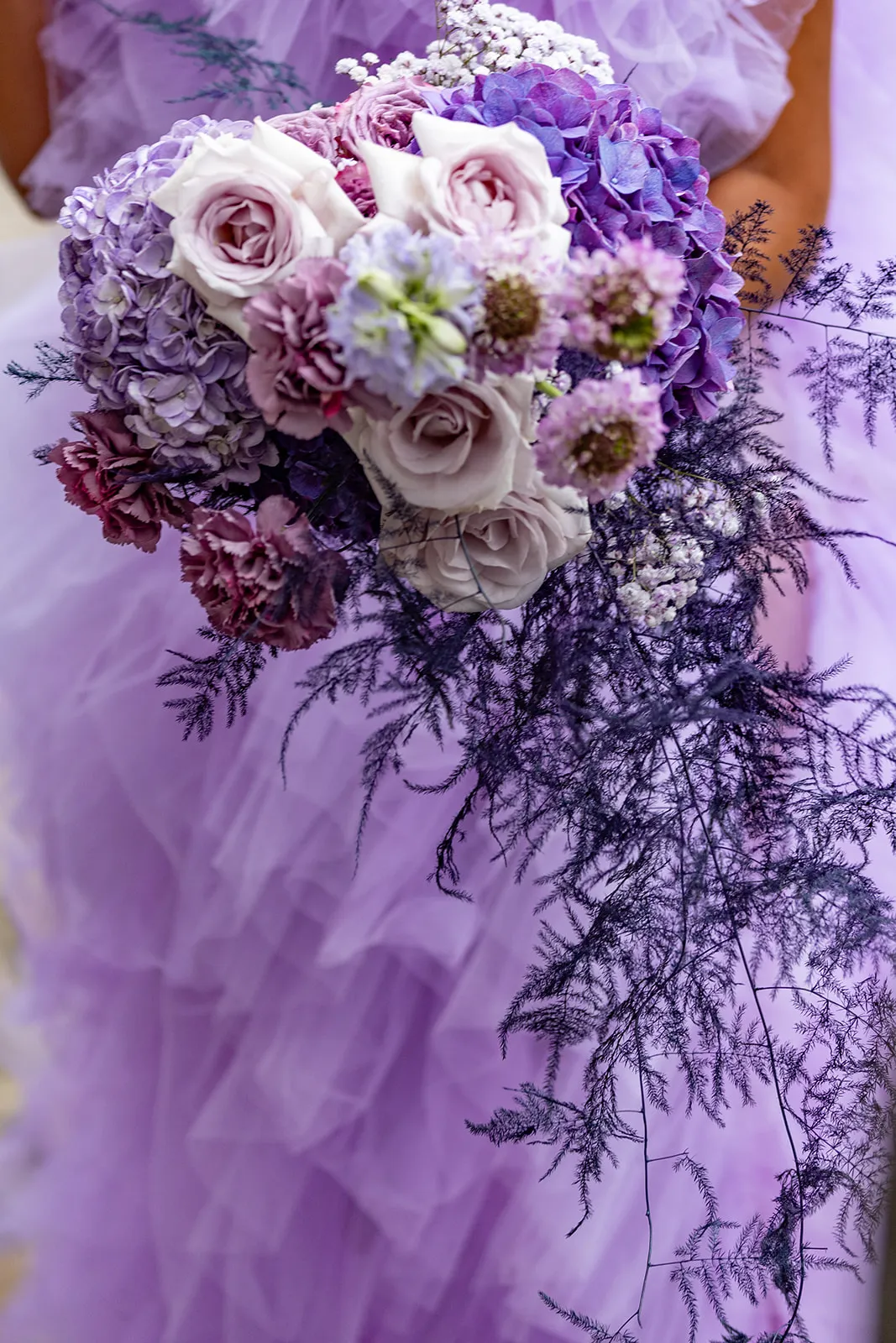 Bruidsboeket in zachte pasteltinten