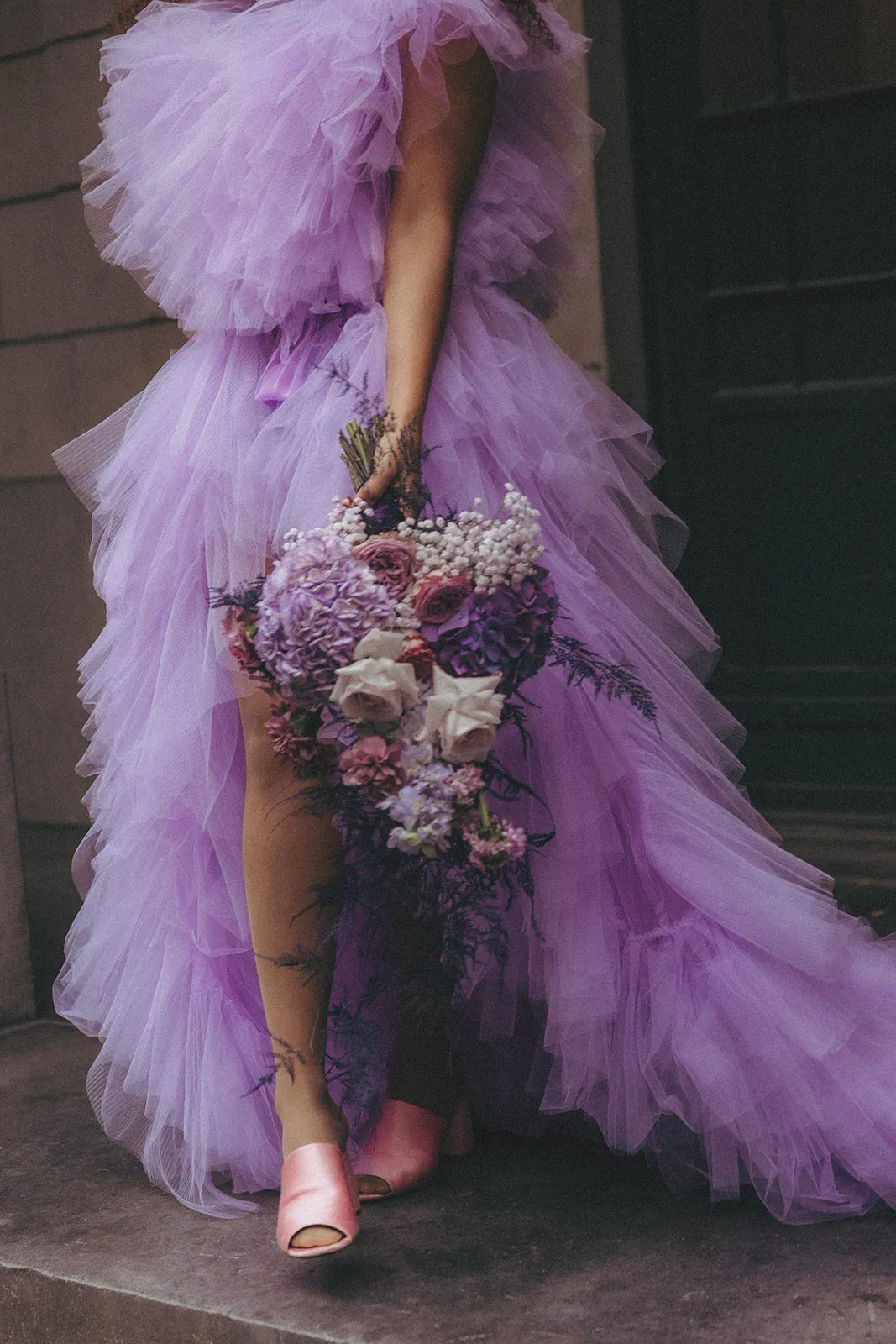 Dromerig bruidsboeket met zachte tinten