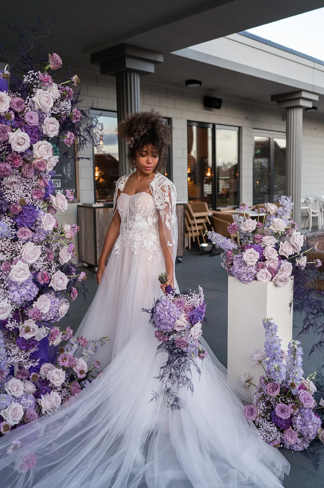 Bruid met bruidsboeket